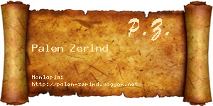 Palen Zerind névjegykártya